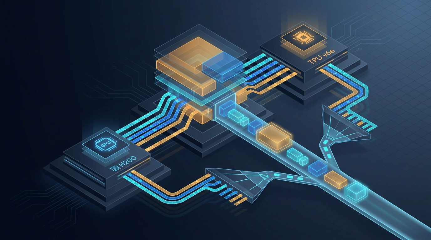 Communication cost and overlap: NCCL on H200, XLA collectives on TPU v6e