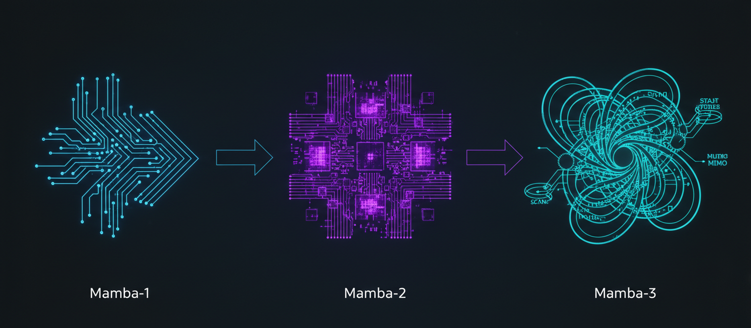 Mamba evolution timeline from 1 to 3