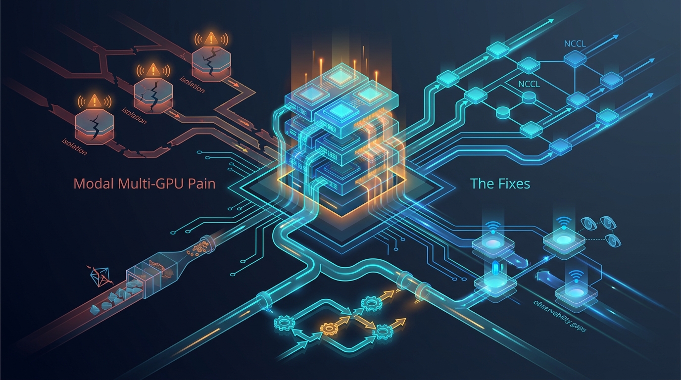 Modal Multi-GPU Pain and the Fixes That Actually Landed