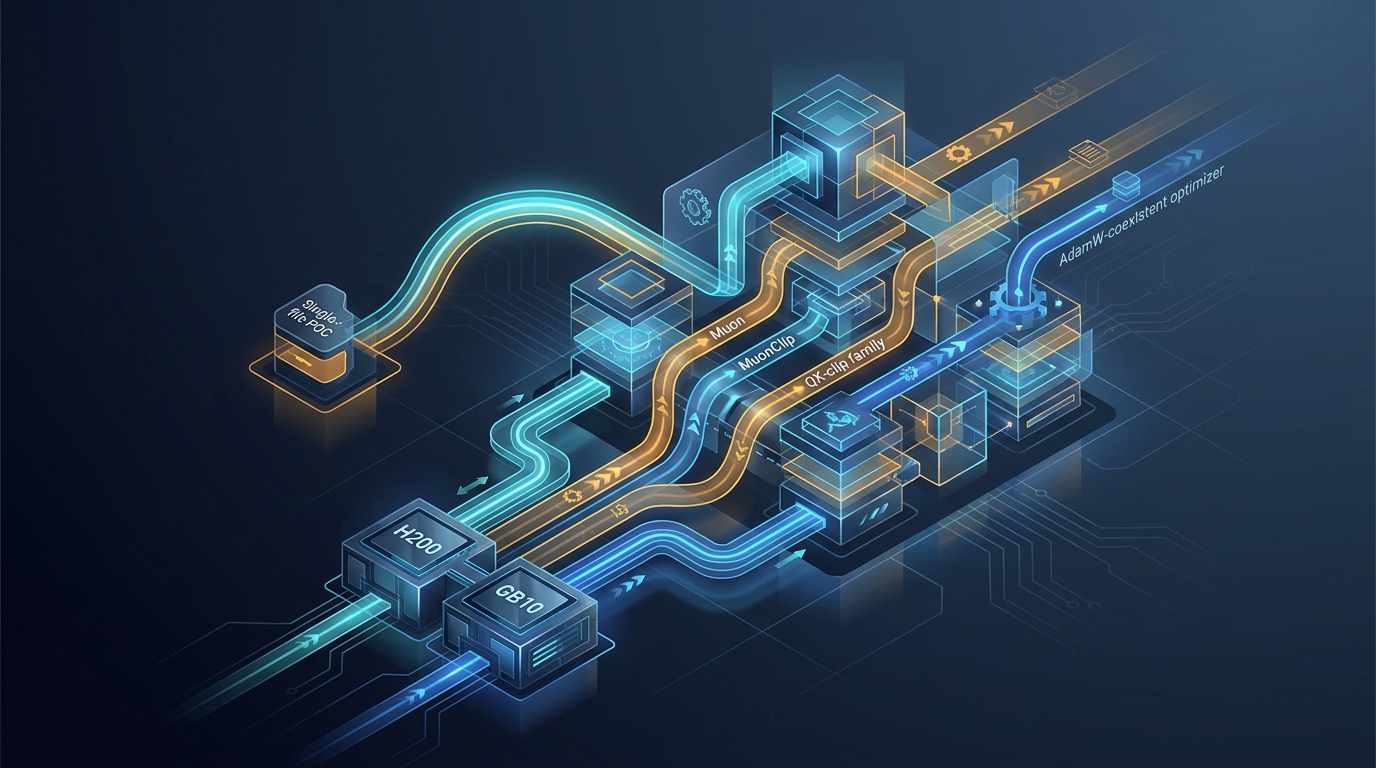 Muon on Hopper and Blackwell: The NVIDIA Lane of the MegaCpp Optimizer Stack