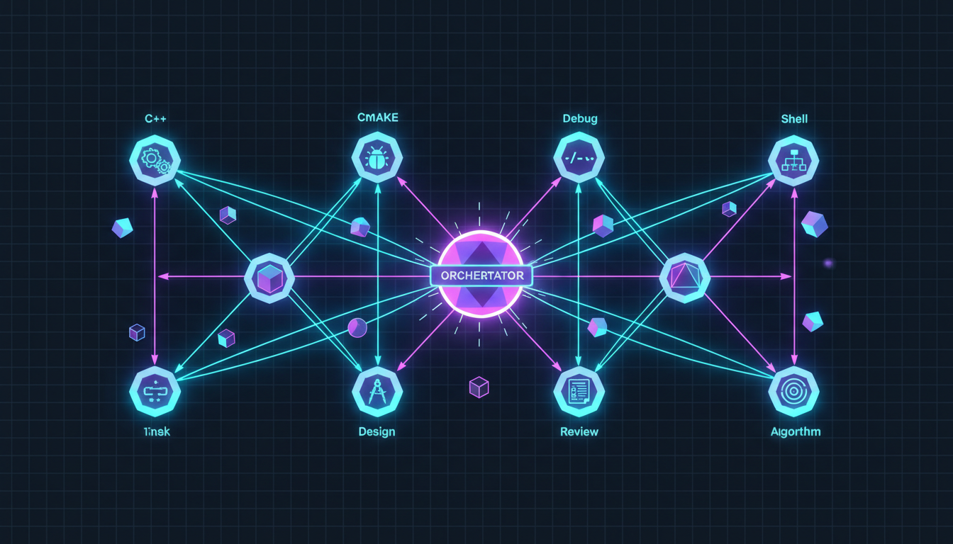 8-model mesh topology with vector channels
